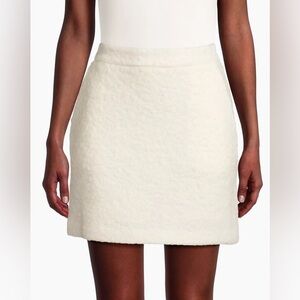 NWT Toccin Addison Wool-Blend Miniskirt In Cream Size 2
